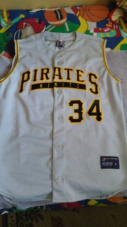 PIRATES JERSEY SLEEVELESS SIZE MEDIUM ADULT STITCHED BRAND NEW