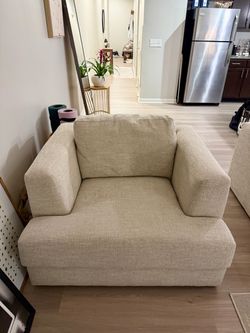 Beige lounge chairs 2 piece set 42” x 42”