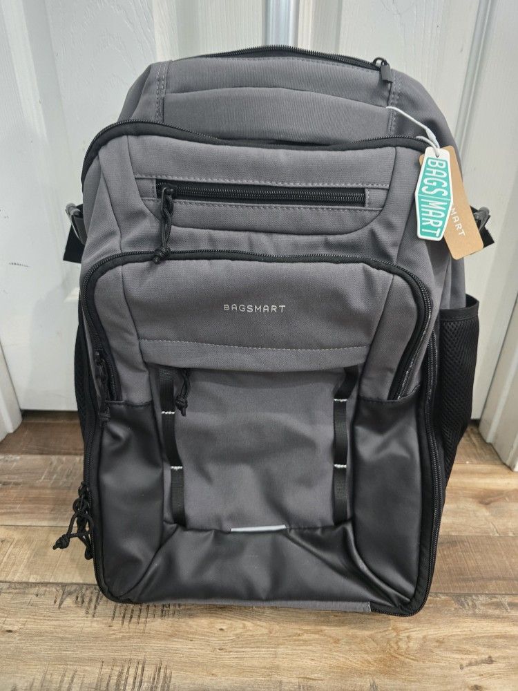 BAGSMART Rolling Travel Backpack
