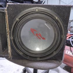 12" Alpine Type R Sub & Alpine MRV-M500 Mono Block Amp In Ported Box
