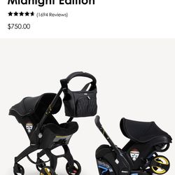 Doona Midnight Edition + accessories