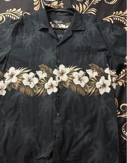 Hawaiian Shirt 2XL Black Floral