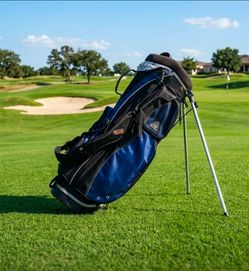 Wilson Golf Stand Bag Blue Black 5 Way Top Divider Dual Strap Swivelmax Lightweig