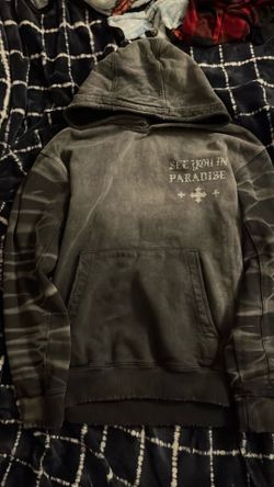 See you in paradise hoodie Grey/Black White Wash