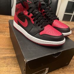 Red black air Jordan’s 1s mids