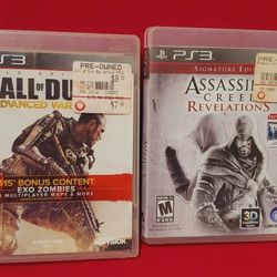 PS3 Games Call Of Duty & Assassin's Creed Revelations