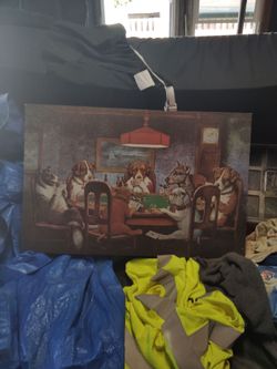 Dogs Playing Poker Canvas Print