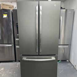 GE FRENCH DOOR 33 INCH REFRIGERATOR IN SLATE 