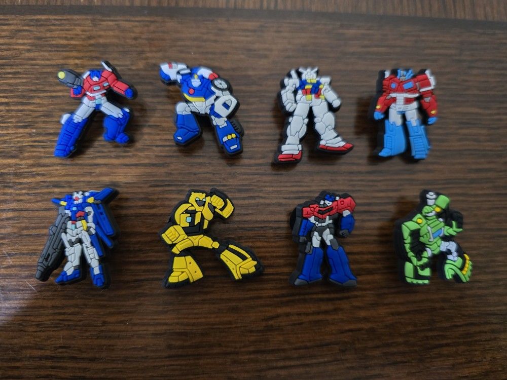Lot Of 8 Transformers Shoe Charms
