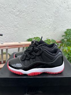 Size 4.5y - Nike Air Jordan 11 XI Retro Low Bred Black Varsity Red 2025 GS Youth