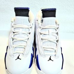 White & Blue Jordan Kids Sneakers
