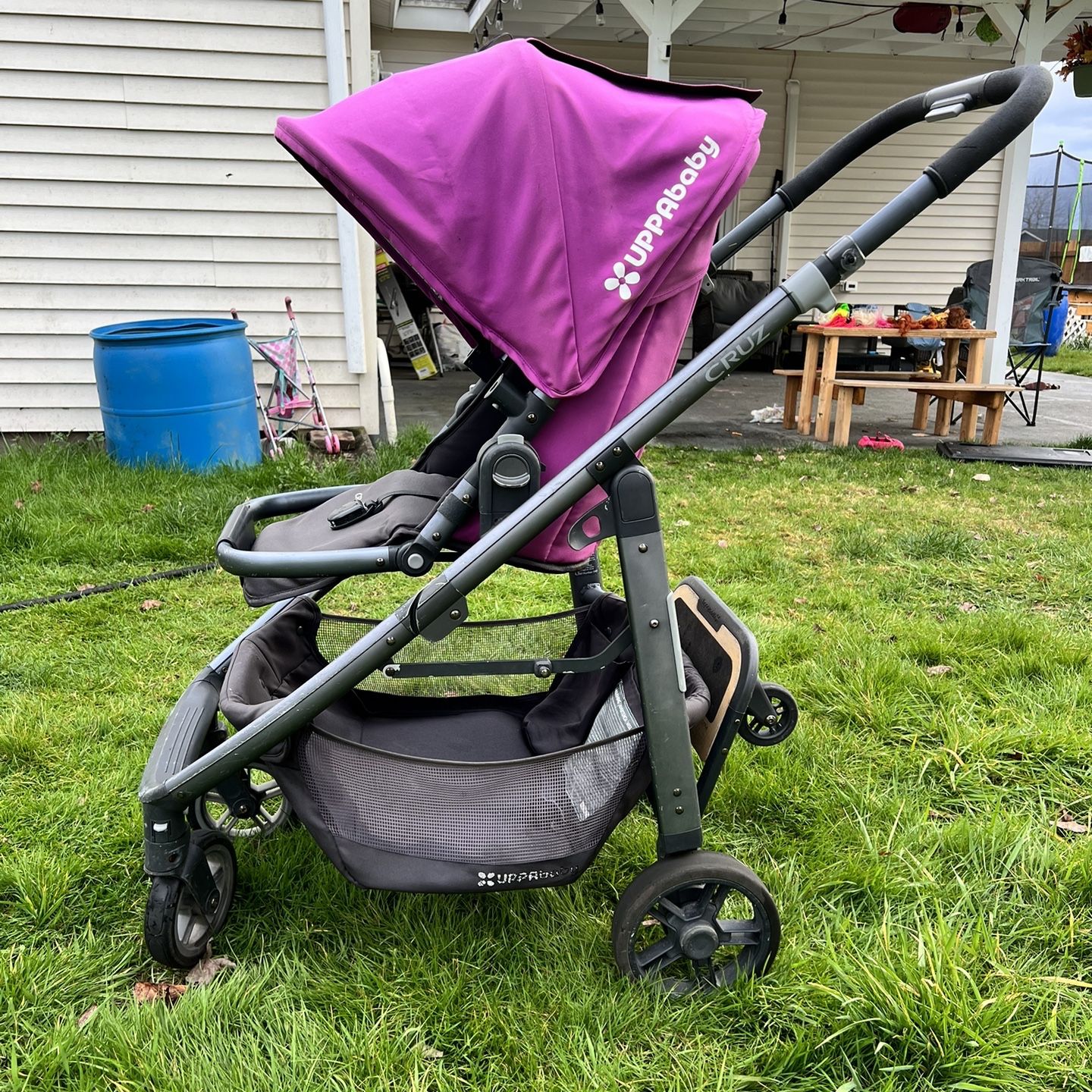 uppababy minu v2 stroller - stella Stroller, 2023, (Grey Melange) Choose Your Color:Silver Decorative Fishing Net - grain REACH Aero GT