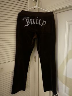 Juicy Couture Brown Velour Rhinestone Pants – Y2K Tracksuit Bottoms