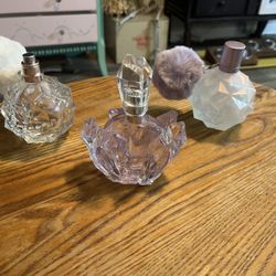 Set of (3) EMPTY Ariana Grande Perfume bottles - Ari, Moonlight, & REM
