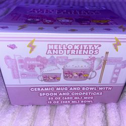 Hello Kitty Ceramic Mug & Bowl
