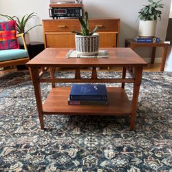 Vintage 1960s Lane Burl End Side Table Walnut