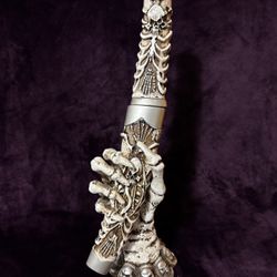 Gothic Skeleton Hand and Decorative Bone Dagger