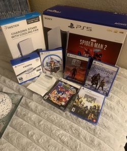 🔥🔥 Sony PS5 Slim Blu-Ray Edition Marvel's Spider-Man 2 Bundle 1TB Console - White