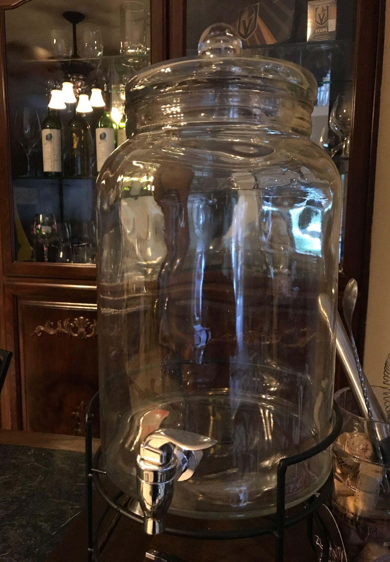 Punch bowl with spout