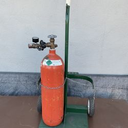 Helium Tank With Cart