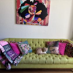 Chartreuse MCM Couch 
