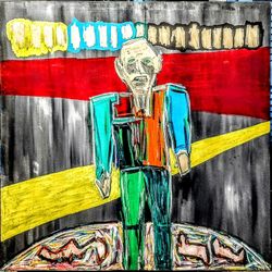 NESTOR CAMINA 1988 OIL PAINTING CANVAS SIGNED  ABSTRACT EXPRESSIONIST FILIPINO