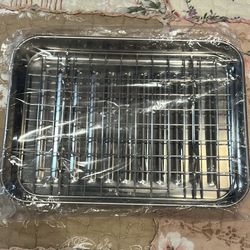 Baking Sheet with Cooling Rack Set(2 Baking Pans+1Wire Rack)