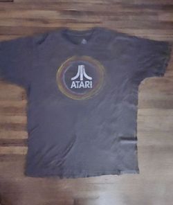 ATARI DISTRESSED LOGO RIPPLE JUNCTION ADULT UNISEX GREY ( LARGE SIZE) T-SHIRT PRE-OWNED