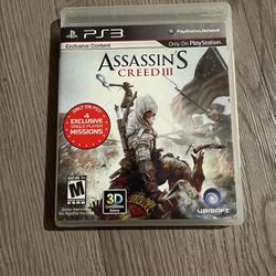 PS3 Game Assassins Creed  III