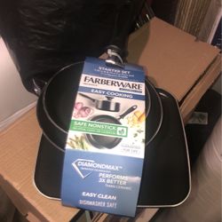 FARBERWARE NONSTICK PERFORMS 3x Better Easy Cleaning 3pcs New $25