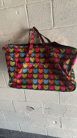Heart Duffle Bag With 2 Little Bag Inserts