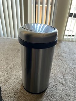 20.5in x 10in stainless steel trash bin