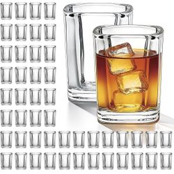 48 Pack Shot Glasses Bulk, 2.2 oz Clear Heavy Base Shot Glass, Whiskey Shot Glasses