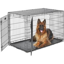 MidWest Homes Pet Life Stages LS-1648DD Double Door Folding Crate X-Large Dogs