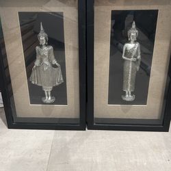 Buddha Framed Figure Art Shadow Box 