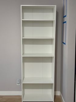 White bookshelf