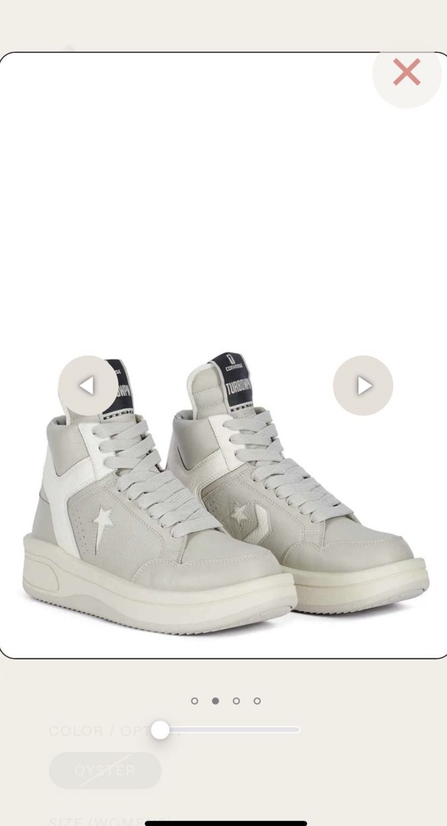 Rick Owens x Converse Collab. Size 43(10/10.5) $240 Or Best Offer (NO TRADES FOR SALE ONLY) 