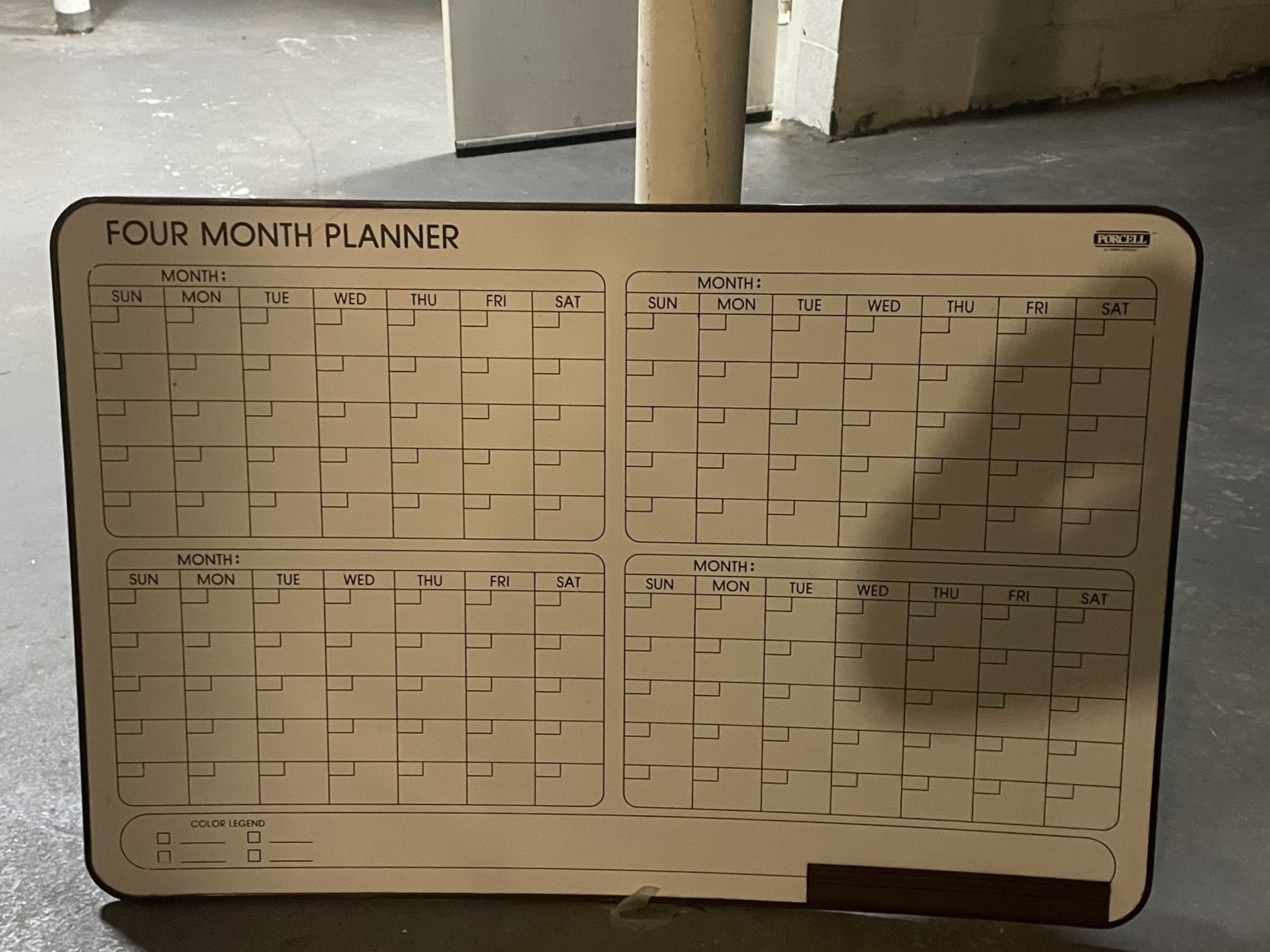 White Board Monthly Planner 