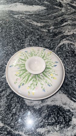 Artisan Painted Stonewear Covered Casserole Dish