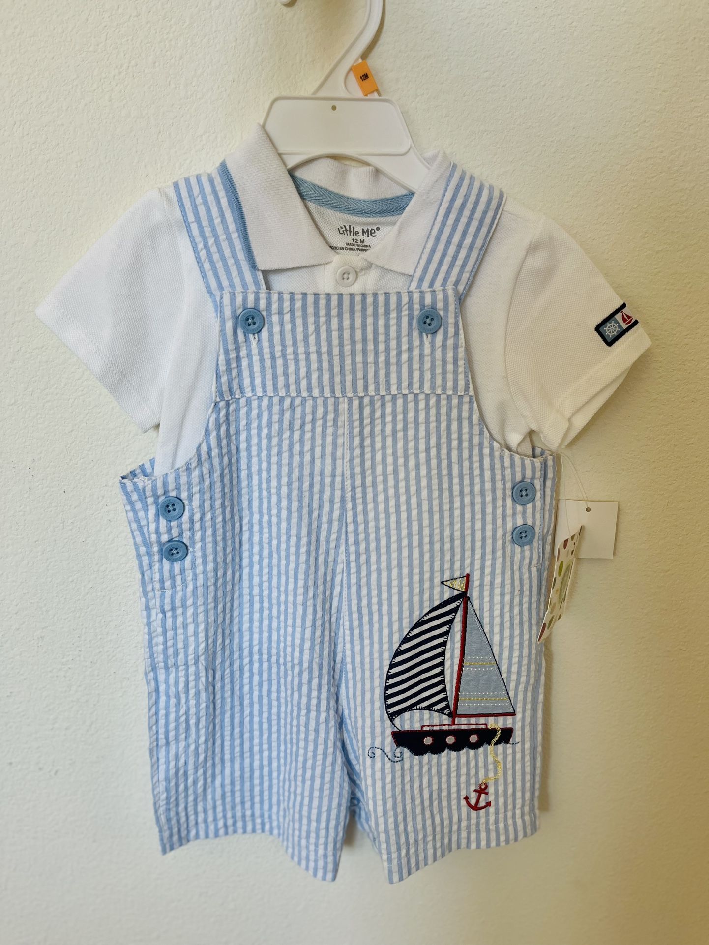 Little Me 2pc Toddler Boy Romper Set