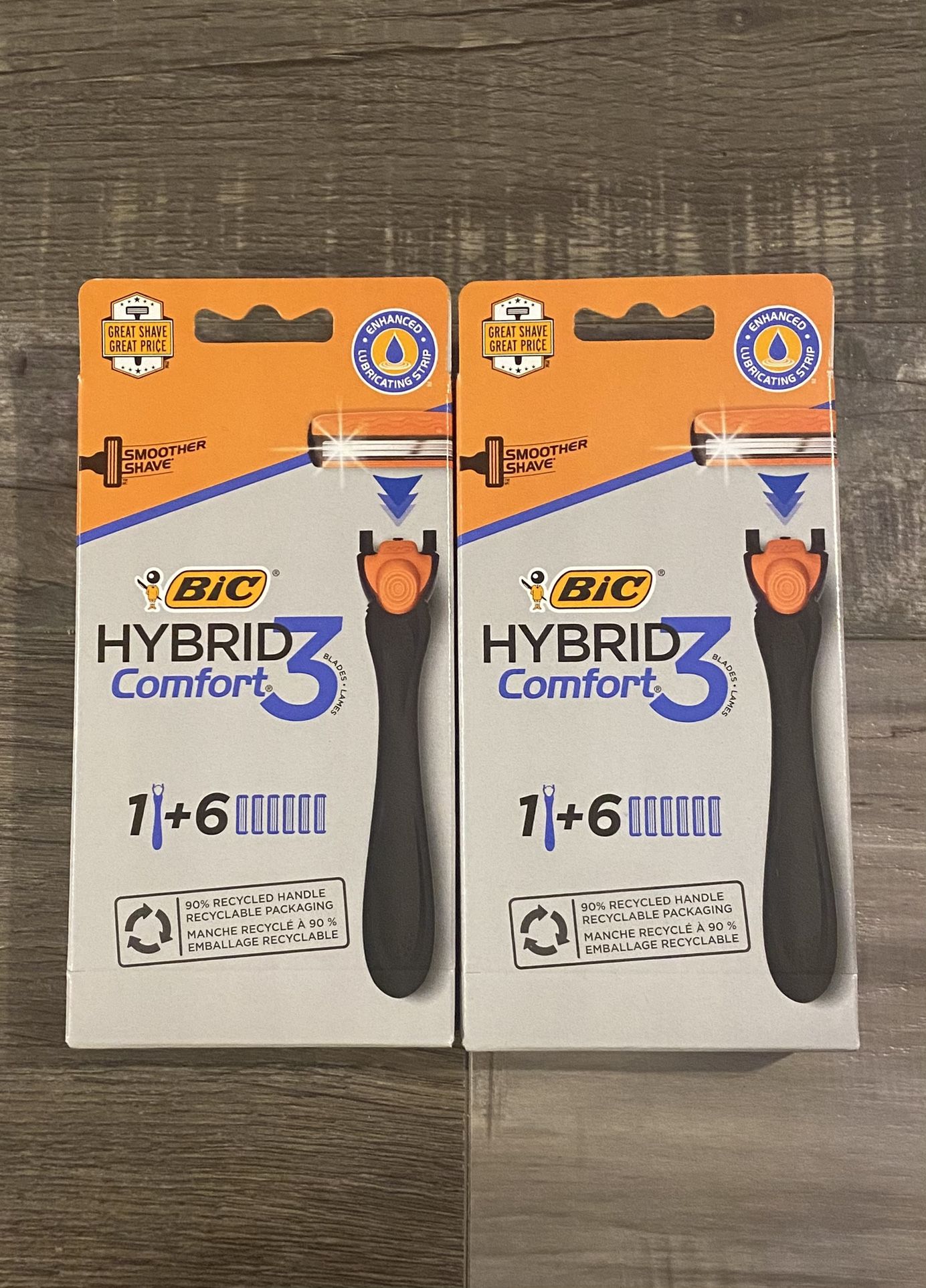 Bic Hybrid Comfort 3 Razor W/6 Cartridges $4 Each