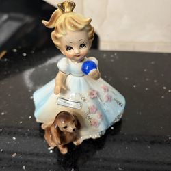 Josef Original Mondy Girl with Puppy & Ball 4”