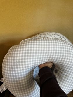Two Boppy Pillows With Pillowcases