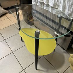 Glass Side Table End Table