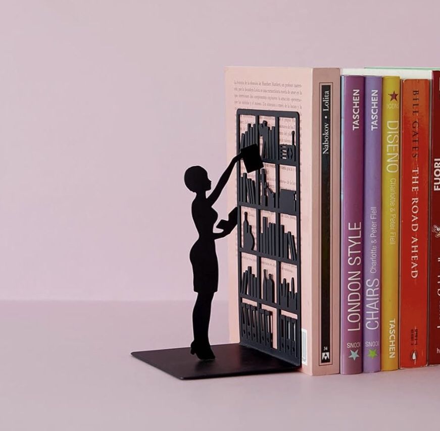 The Librarian Metal Bookend