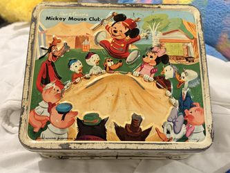 VINTAGE MICKEY MOUSE CLUB METAL LUNCHBOX