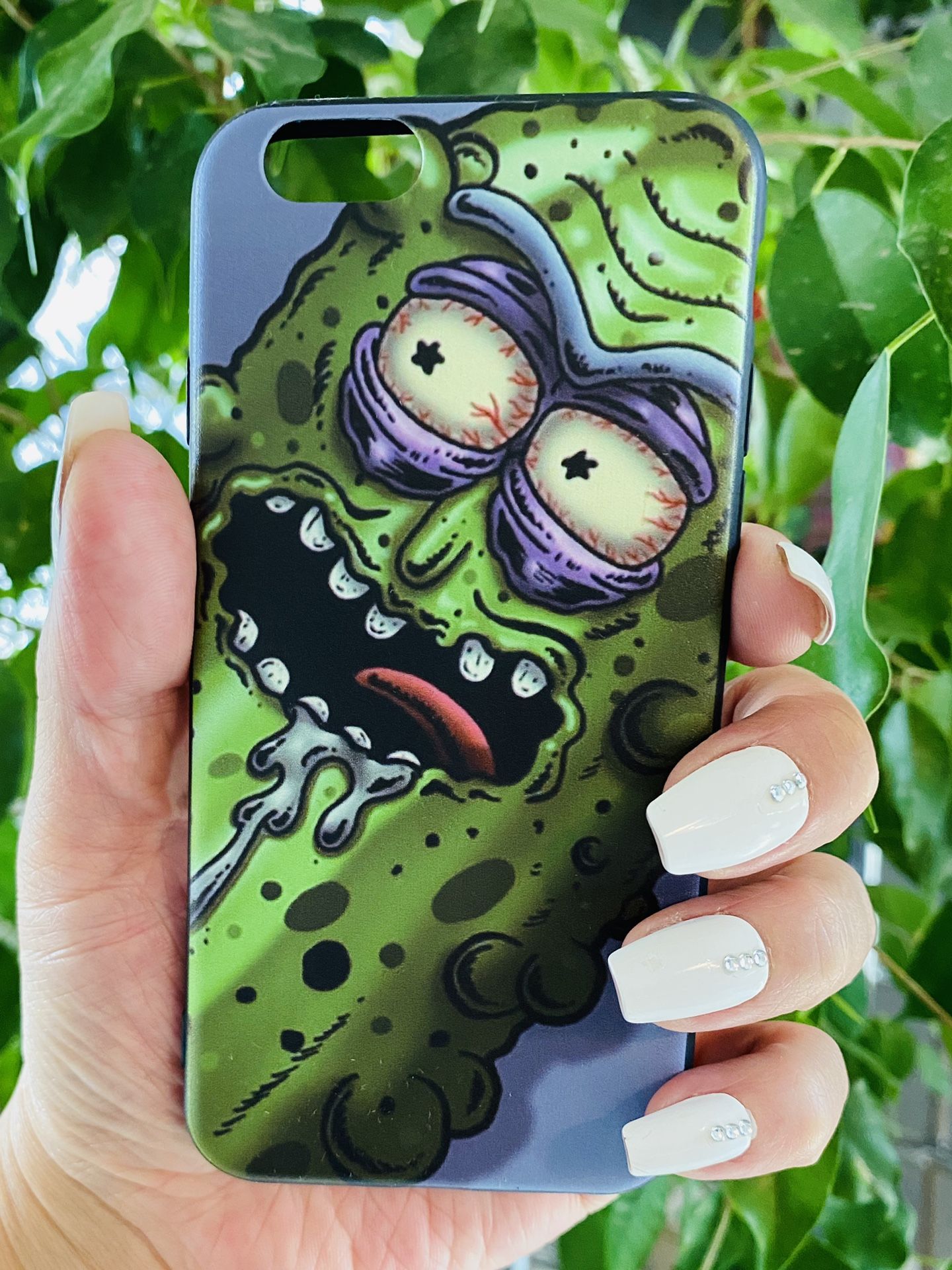 Brand new cool iphone 6, 6s REGULAR case cover rubber pickle Rick and morty cartoon creepy girls guys mens womens hypebeast Halloween