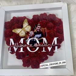 Mom Personalized Flowers Shadow Box ❤️🌹