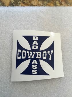 Cowboy vinyl decal
