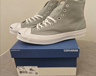 Converse Jack Purcell Leather High-Top Sneakers